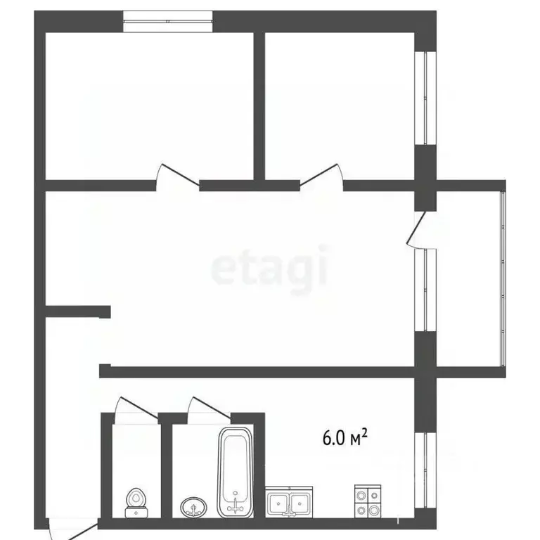3-к кв. Ростовская область, Ростов-на-Дону Северный мкр, ул. ... - Фото 1