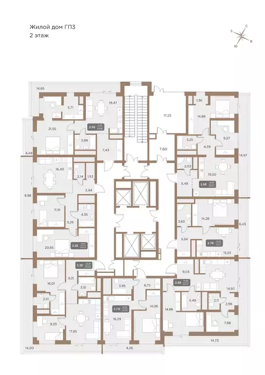 3-к квартира, 63.31 м - Фото 1