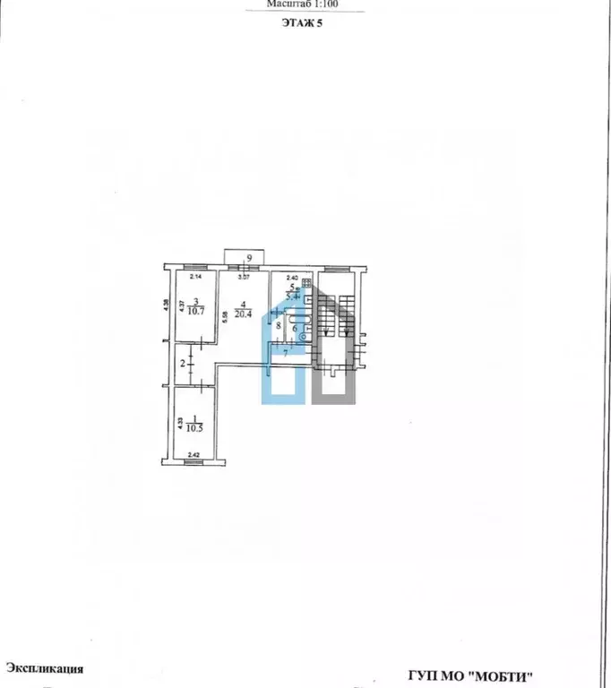 3-к кв. Московская область, Клин ул. Гагарина, 55 (57.4 м) - Фото 1