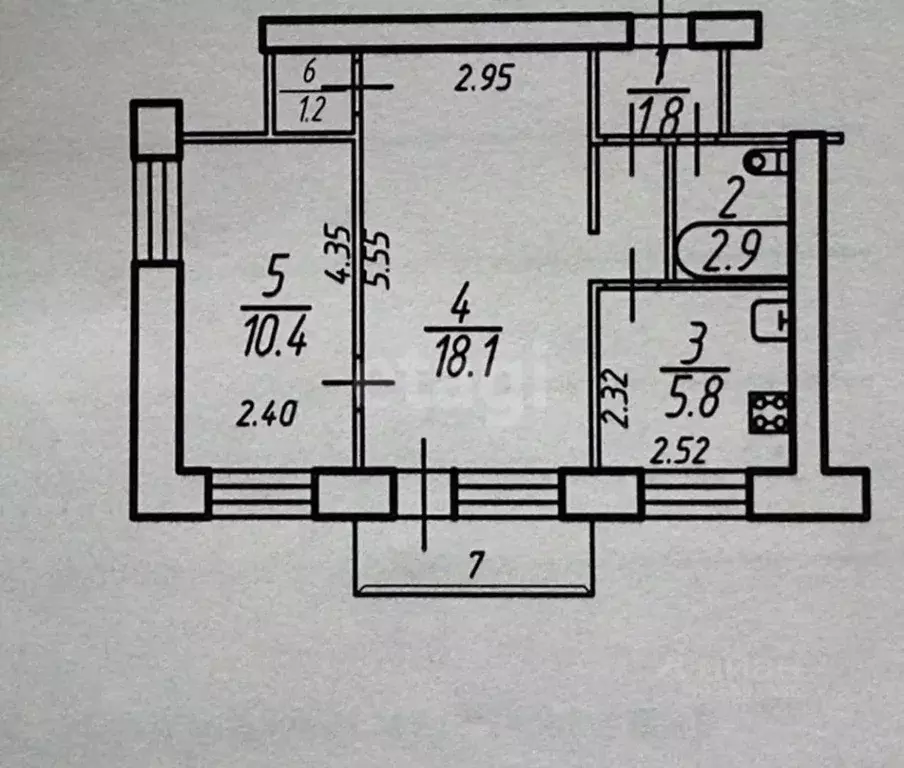2-к кв. Тульская область, Тула Приупская ул., 21 (40.2 м) - Фото 2