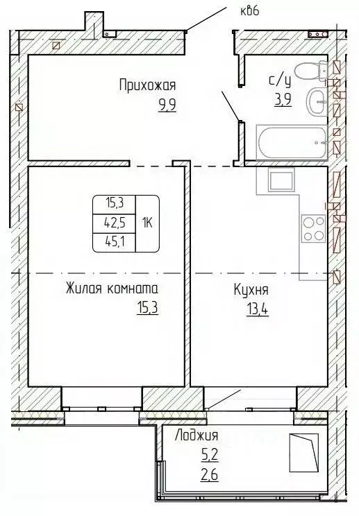 1-к кв. Алтайский край, Новоалтайск ул. Титова, 6 (45.1 м) - Фото 0