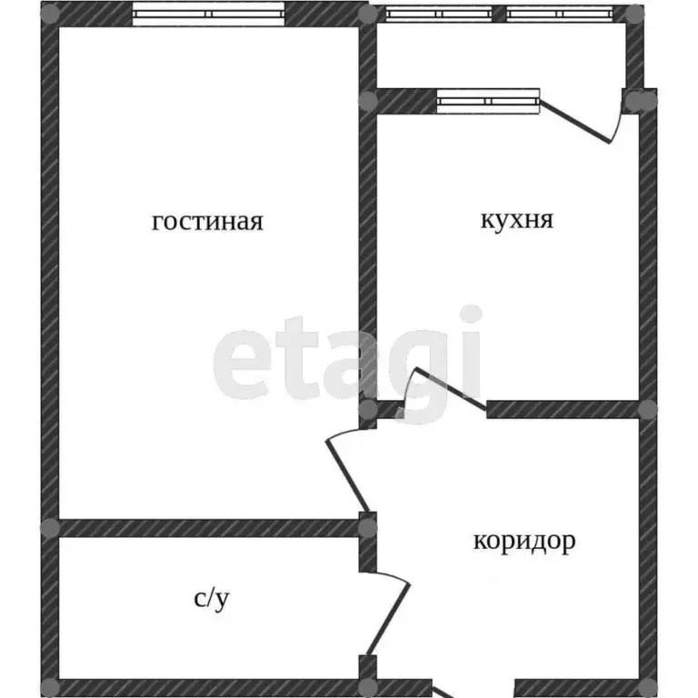 1-к кв. Костромская область, Кострома Окружная ул., 51А (37.2 м) - Фото 1