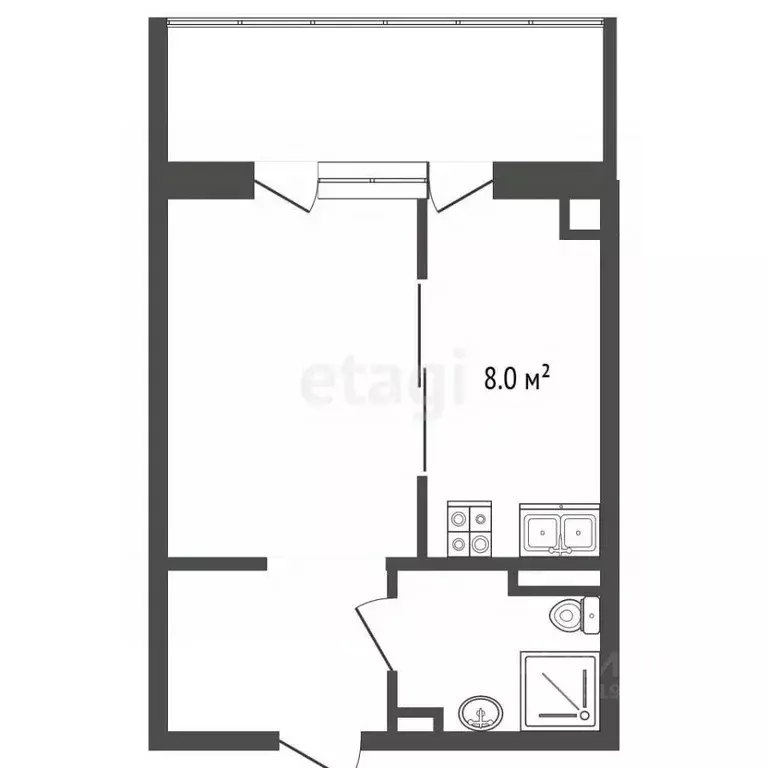 1-к кв. Калининградская область, Светлогорск Дачная ул., 6 (27.4 м) - Фото 2