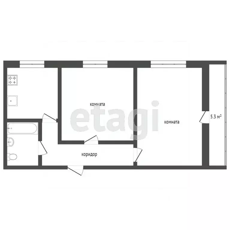 2-к кв. Ленинградская область, Мурино Всеволожский район, бул. ... - Фото 1