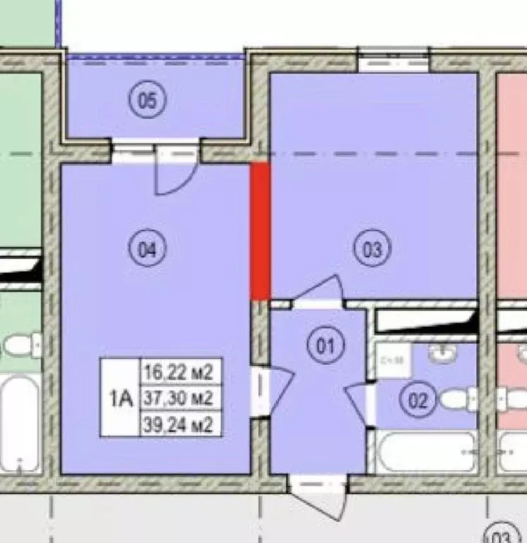 1-к кв. Чеченская республика, Грозный просп. Мохаммеда Али, 18 (39.24 ... - Фото 2