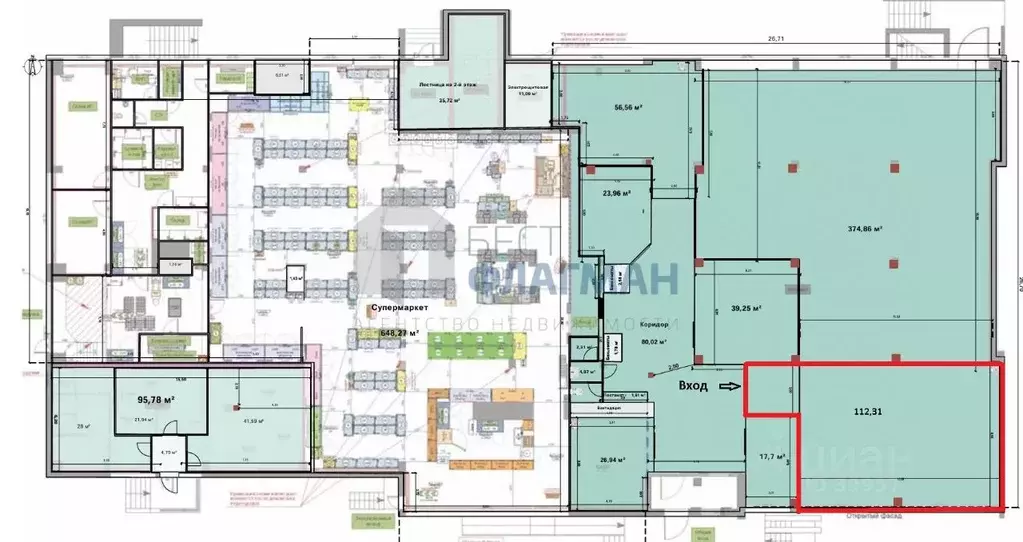 Помещение свободного назначения в Москва ул. Академика Анохина, 42К2 ... - Фото 2