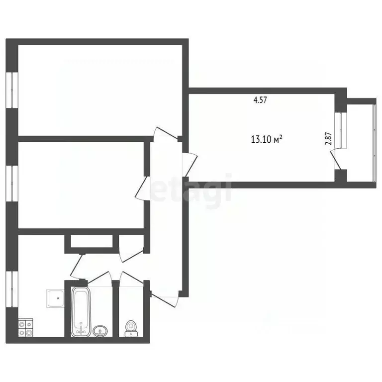 Комната Ямало-Ненецкий АО, Новый Уренгой Юбилейная ул., 8 (13.0 м) - Фото 2