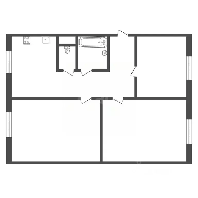 3-к кв. Тульская область, Тула Серебровская ул., 12 (75.0 м) - Фото 0
