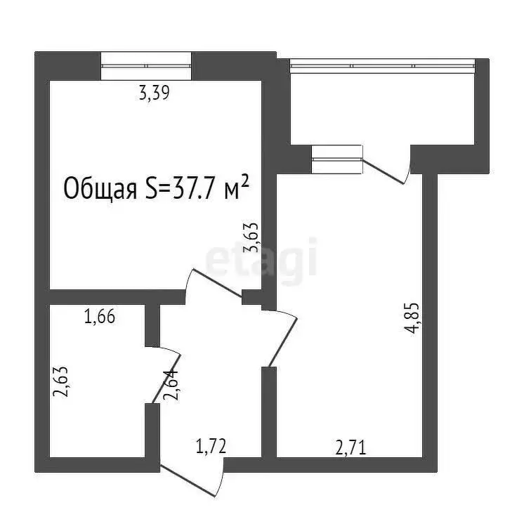 1-комнатная квартира: Новосибирск, Кубовая улица, 113/2 (37.7 м) - Фото 0