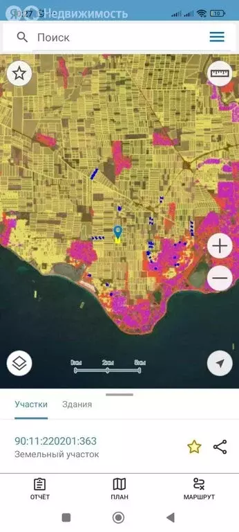 Участок в Сакский район, село Уютное (600 м) - Фото 1