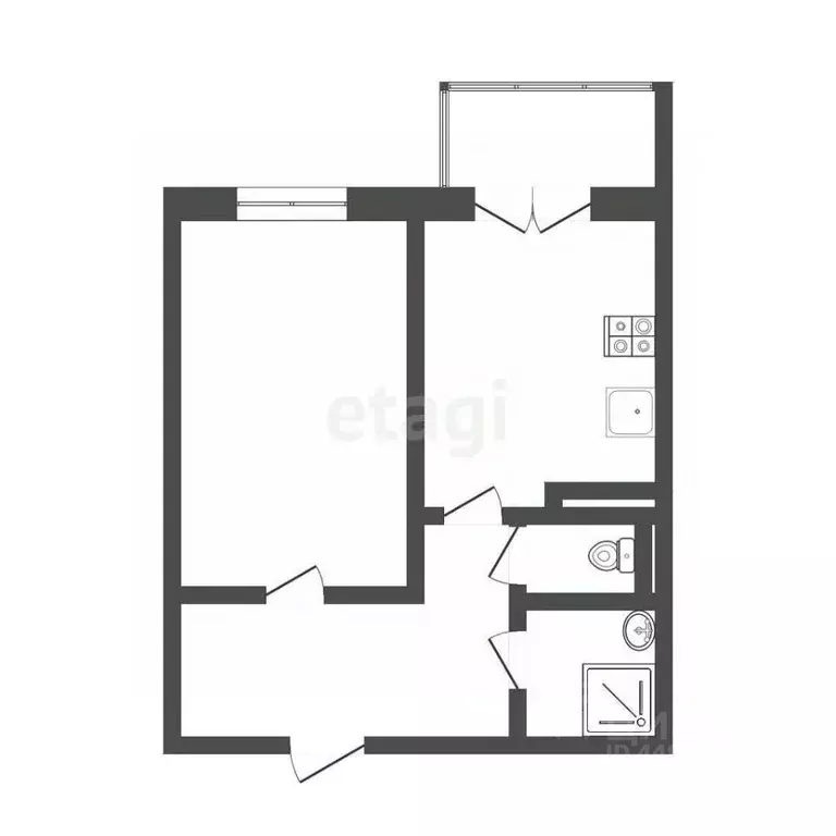 1-к кв. Смоленская область, Смоленск Краснинское ш., 26 (38.2 м) - Фото 1