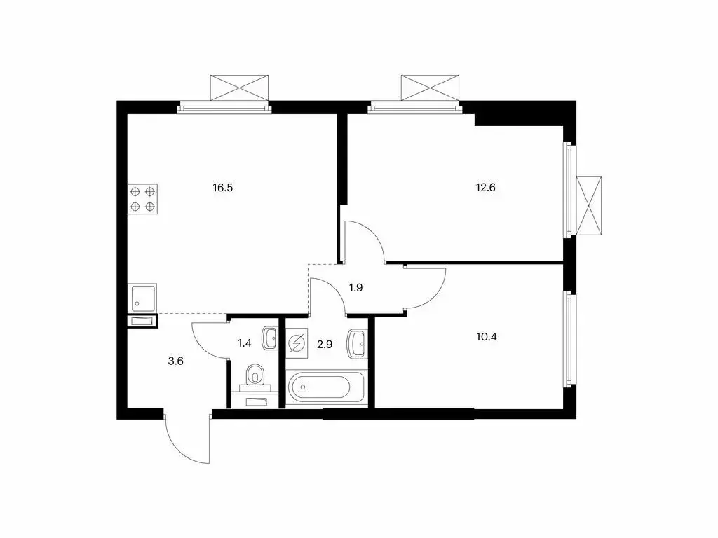 2-комнатная квартира: городской посёлок Новоселье, Невская улица, 15к3 ... - Фото 1