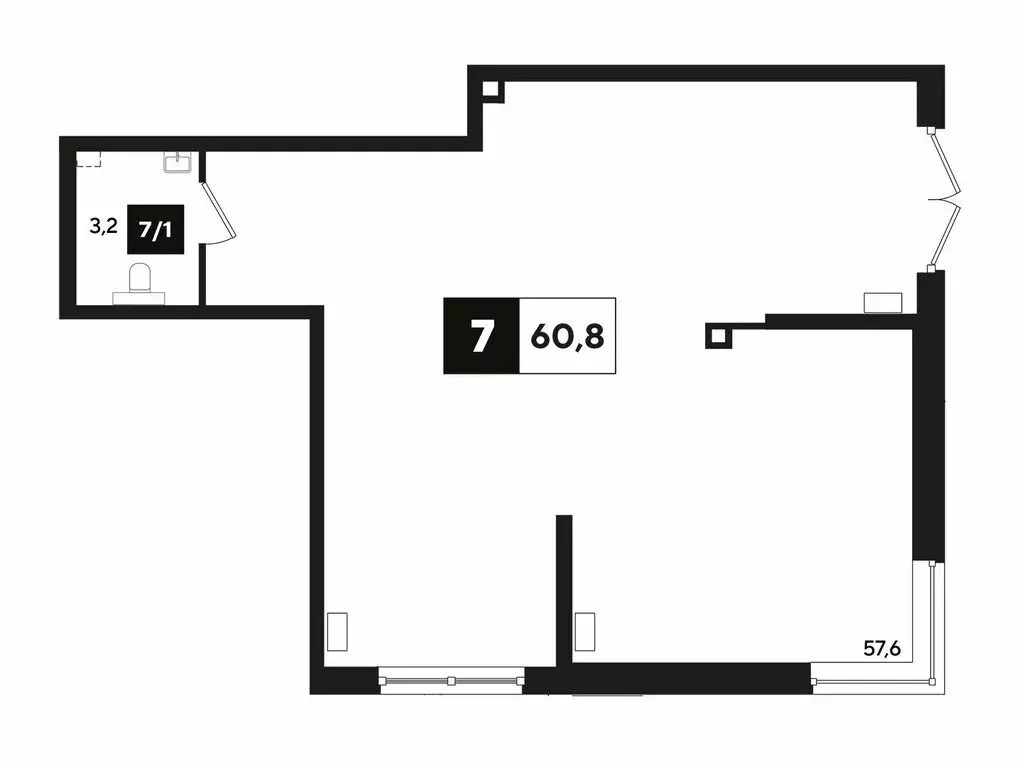 Офис (61.1 м) - Фото 1