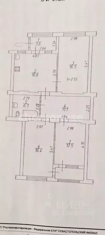 3-к кв. Севастополь ул. Паршина, 2 (84.0 м) - Фото 2