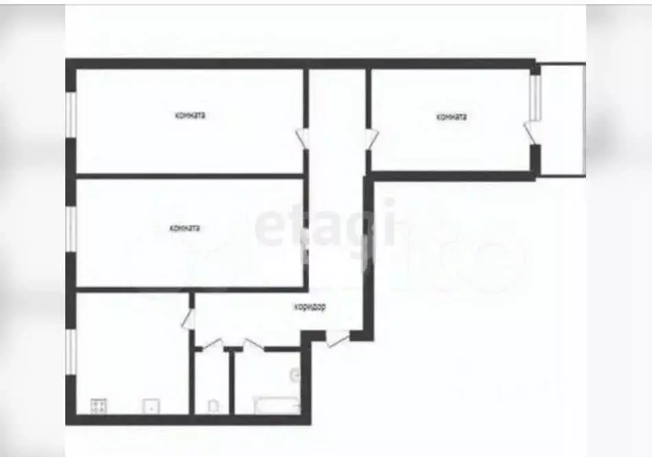 3-к кв. Воронежская область, Воронеж Тепличная ул., 26а (68.0 м) - Фото 1