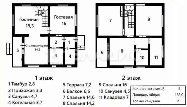 Дом в Карелия, Прионежский район, пос. Шуя, д. Низовье  (183 м) - Фото 1
