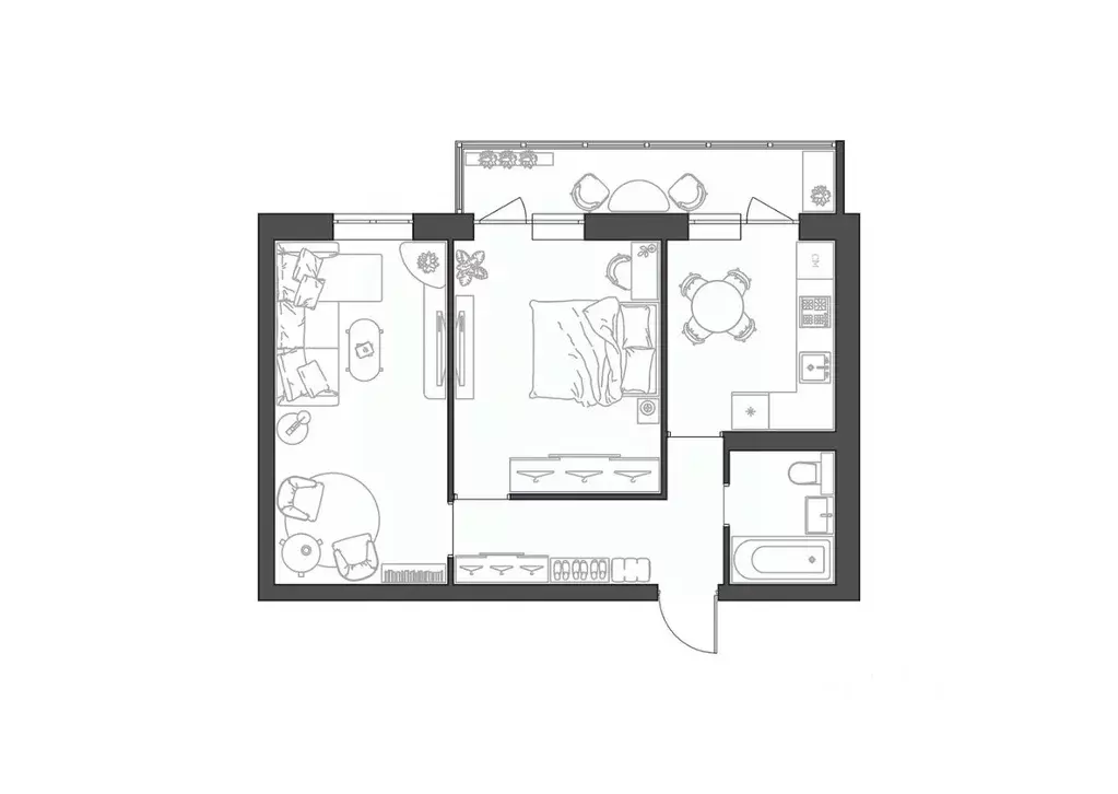 2-к кв. Волгоградская область, Волгоград Квартал жилой комплекс (52.11 ... - Фото 1