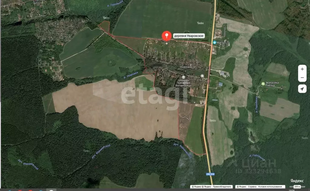 Участок в Калужская область, Совхоз Боровский с/пос, д. Уваровское ул. ... - Фото 2