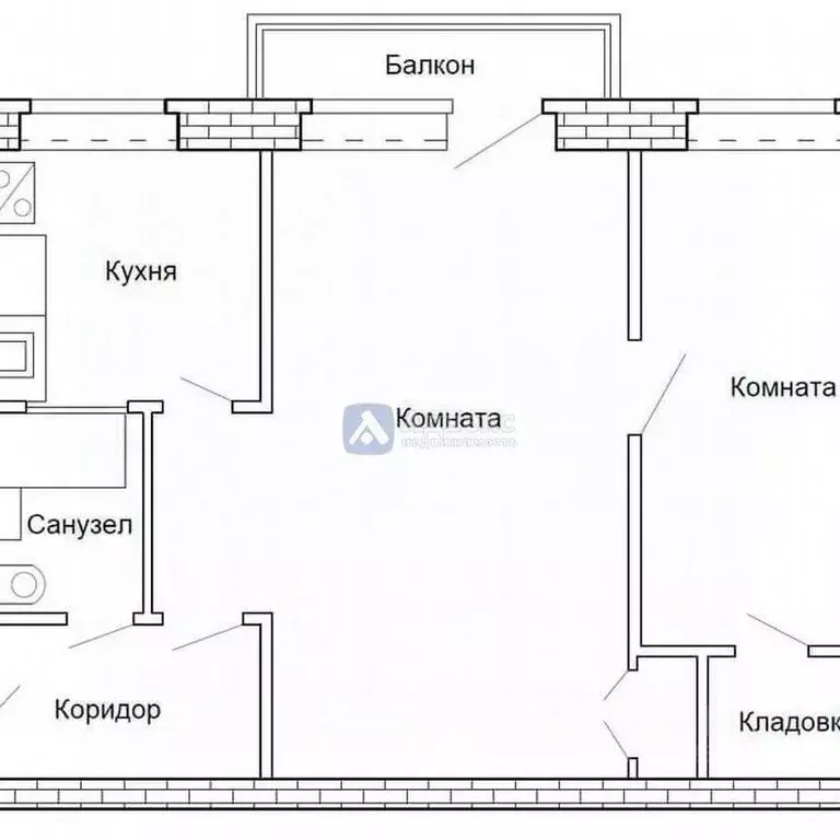 2-к кв. Тюменская область, Тюмень Минская ул., 49 (47.0 м) - Фото 1