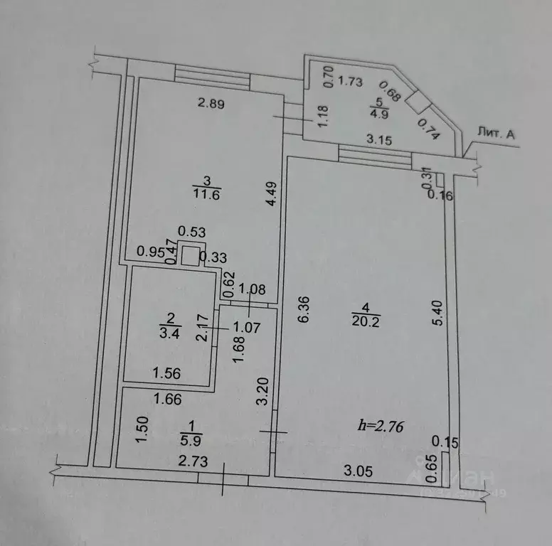 1-к кв. Саха (Якутия), Якутск ул. Дзержинского, 41/3 (43.0 м) - Фото 1