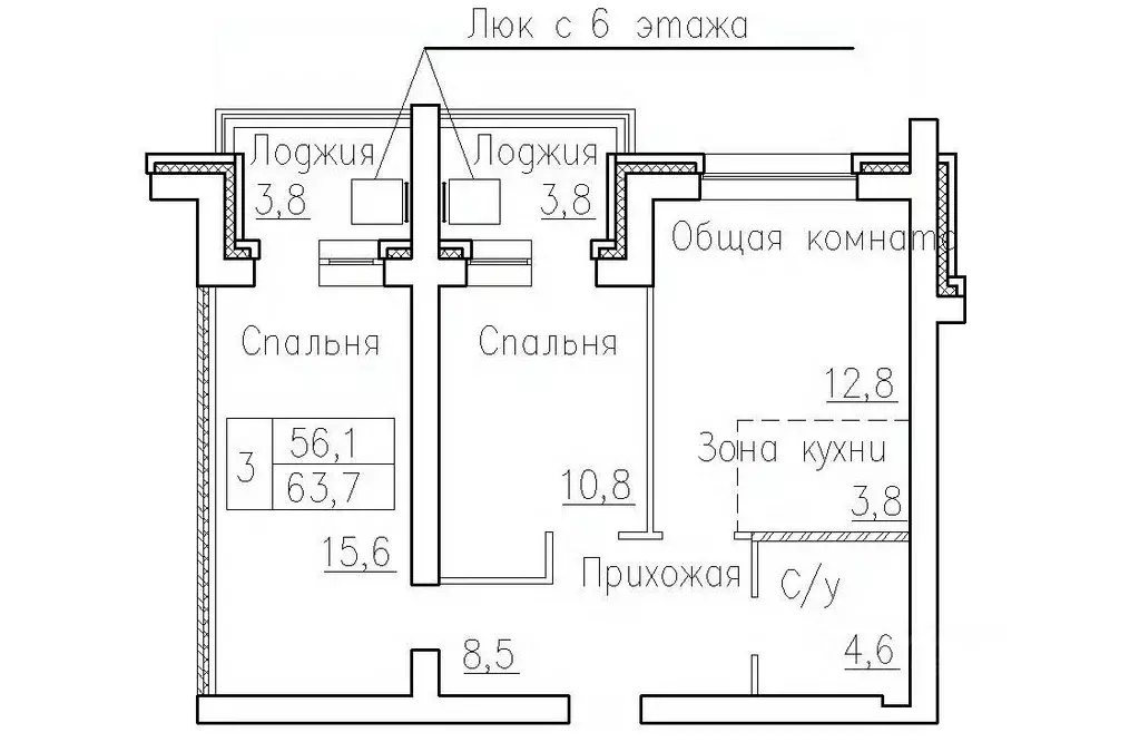 3-к кв. Новосибирская область, Новосибирский район, Мичуринский ... - Фото 0