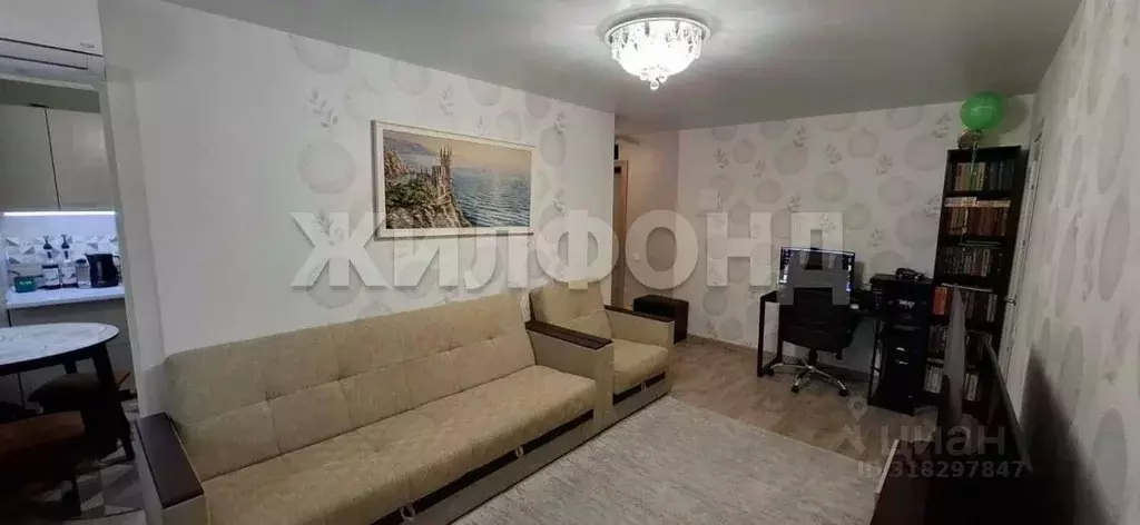 2-к кв. Новосибирская область, Новосибирск Владимировская ул., 1 (42.0 ... - Фото 1
