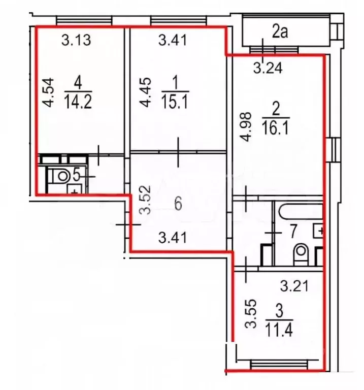 3-к кв. Москва ул. Лавриненко, 1 (78.3 м) - Фото 2