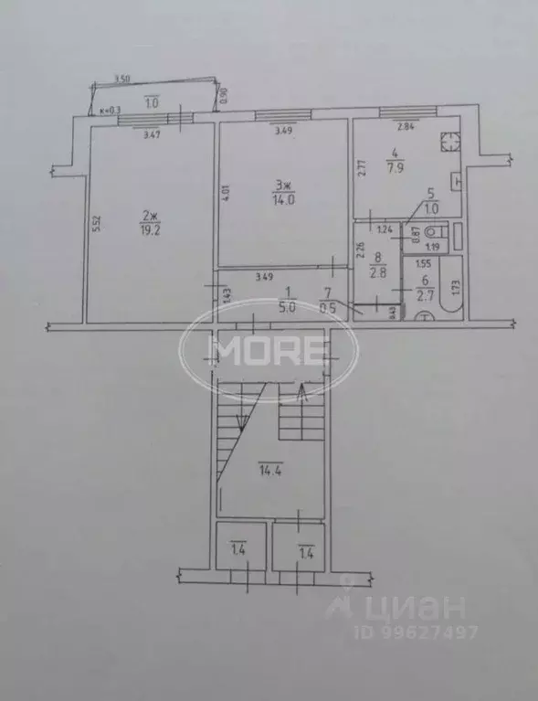 2-к кв. Калининградская область, Гурьевский муниципальный округ, пос. ... - Фото 1