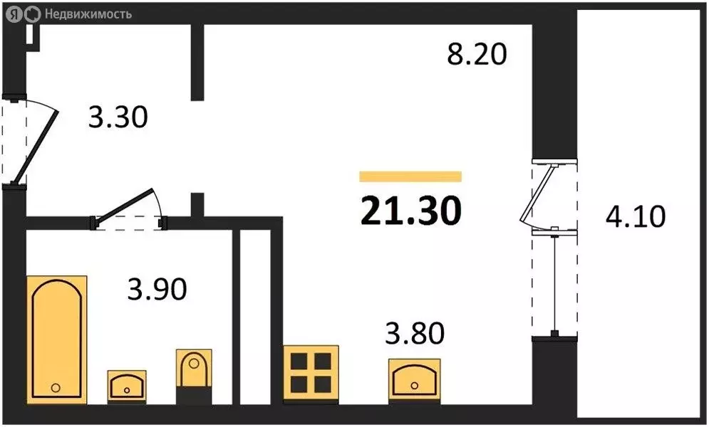 Квартира-студия: Екатеринбург, улица Паригория Суетина, 3 (21.3 м) - Фото 0