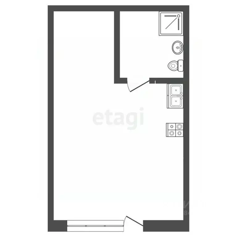 Студия Краснодарский край, Геленджик Верхняя ул., 4к1 (31.3 м) - Фото 1