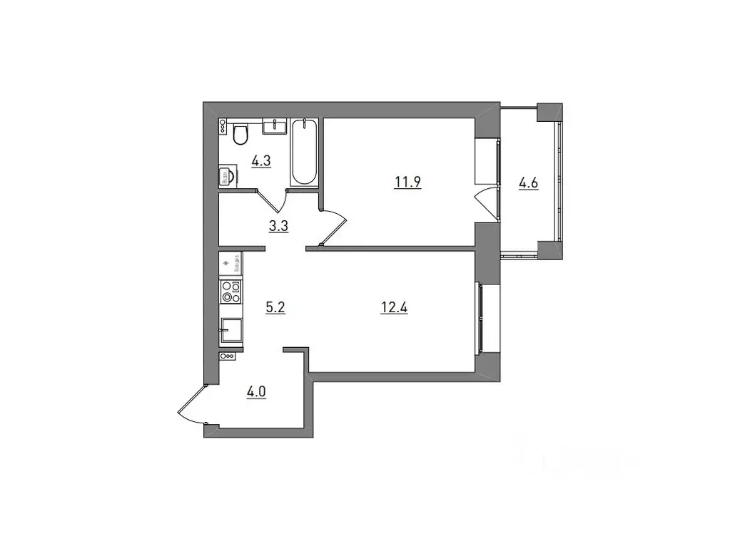 2-к кв. Кировская область, Киров городской округ, пос. Чистые Пруды ... - Фото 2