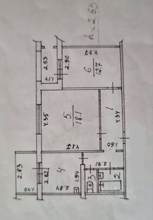 2-к кв. Кемеровская область, Новокузнецк ул. Рокоссовского, 17 (56.4 ... - Фото 1