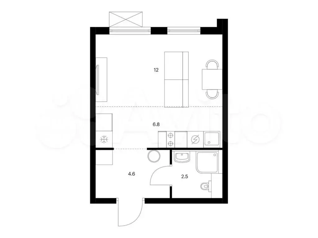 Квартира-студия, 25,9 м, 10/25 эт. - Фото 0