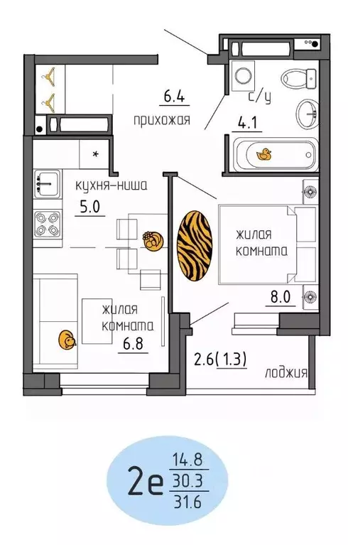 2-к кв. Пермский край, Пермь Ижевская ул., 38 (31.6 м) - Фото 1