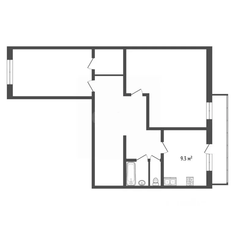 2-к кв. Москва Матвеевская ул., 4К1 (62.2 м) - Фото 1