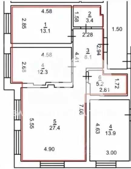 2-к кв. Новосибирская область, Новосибирск ул. Толстого, 9 (69.5 м) - Фото 1