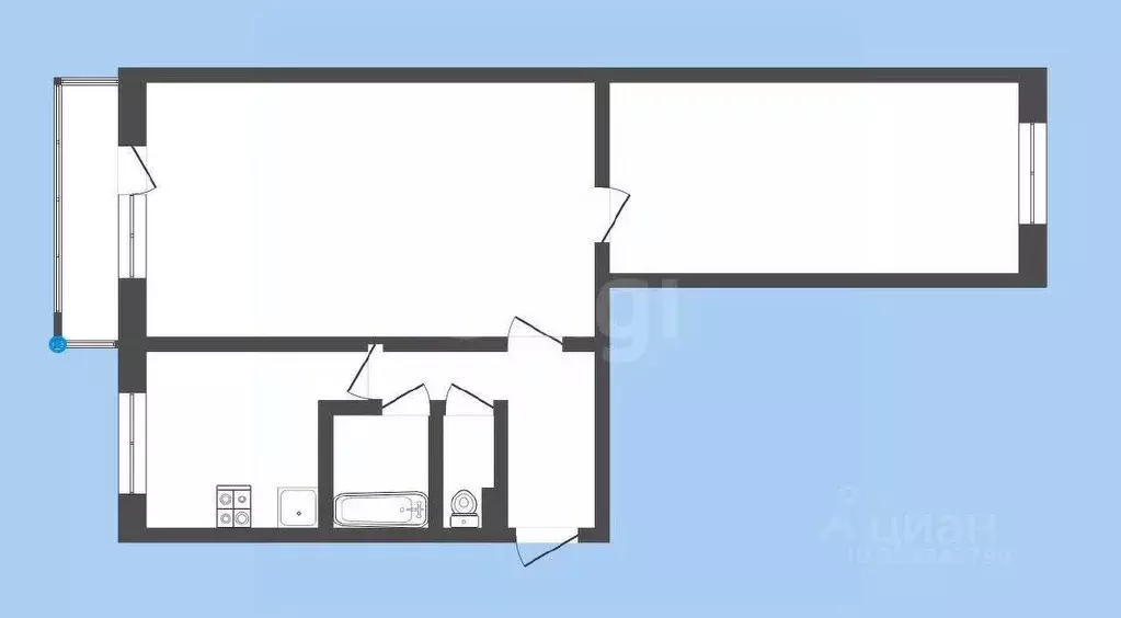 2-к кв. Тверская область, Тверь Зеленый проезд, 43к2 (44.6 м) - Фото 1
