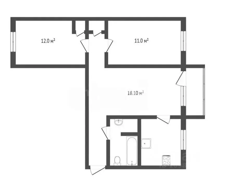 3-к кв. Севастополь ул. Гоголя, 45 (51.0 м) - Фото 2