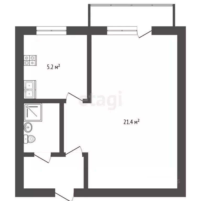 1-к кв. Москва просп. Мира, 198 (31.1 м) - Фото 2