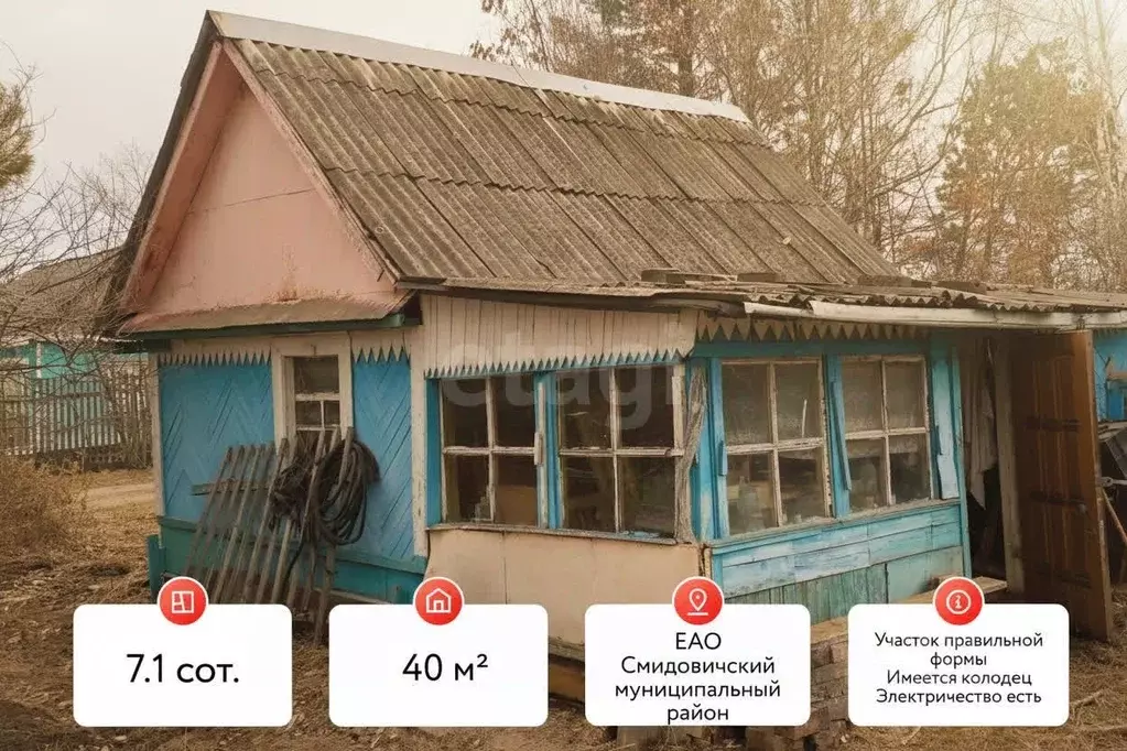 Дом в Еврейская автономная область, Смидовичский муниципальный район, ... - Фото 1