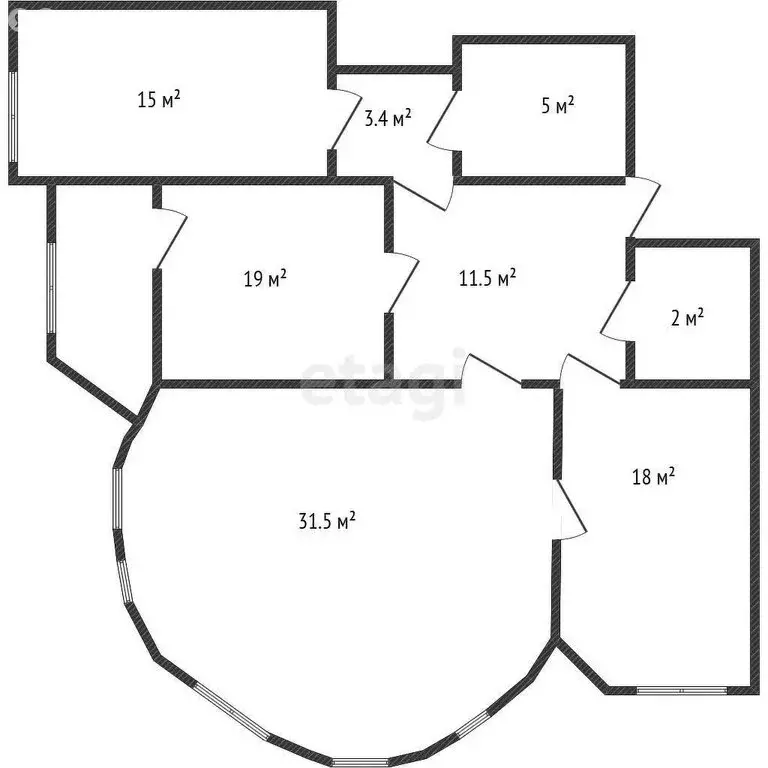 3-комнатная квартира: Каспийск, улица Магомедали Магомеджановa, 31 ... - Фото 1