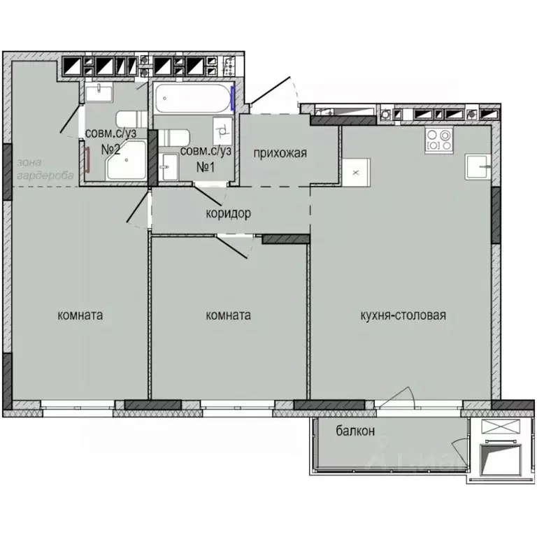 2-к кв. Удмуртия, Ижевск Культбаза жилрайон, 8-й мкр, Ежевика жилой ... - Фото 0