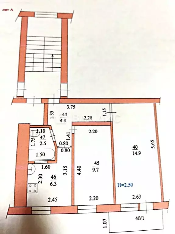 2-к кв. Краснодарский край, Ейск ул. Портовая Аллея, 17 (38.2 м) - Фото 2