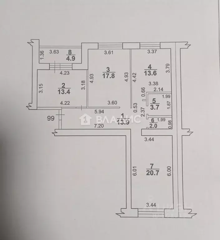 3-к кв. Башкортостан, Стерлитамак ул. 7 Ноября, 101 (85.1 м) - Фото 1
