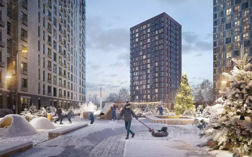 Студия Москва Скандинавия жилой комплекс, ул. Эдварда Грига, 14 (22.3 ... - Фото 1