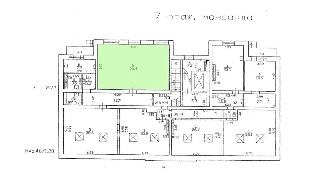 Офис (55.4 м) - Фото 1