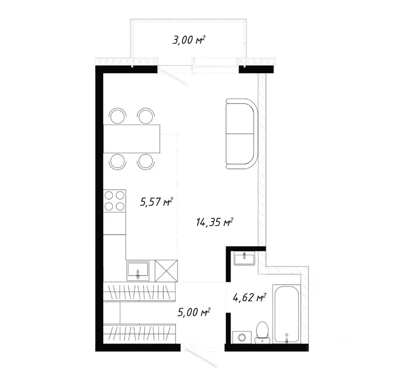 1-к кв. Иркутская область, Иркутск Правобережный округ, Кино жилой ... - Фото 2