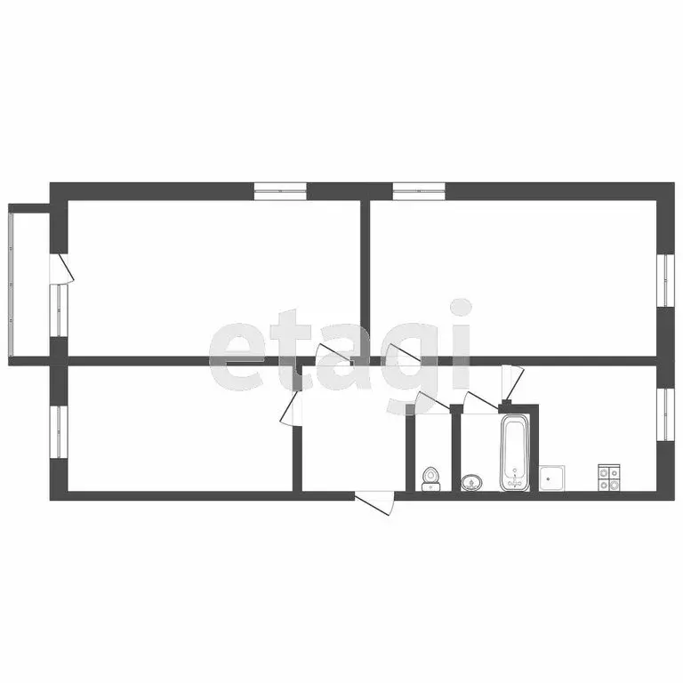 3-комнатная квартира: Тверь, улица Склизкова, 93 (61.2 м) - Фото 1