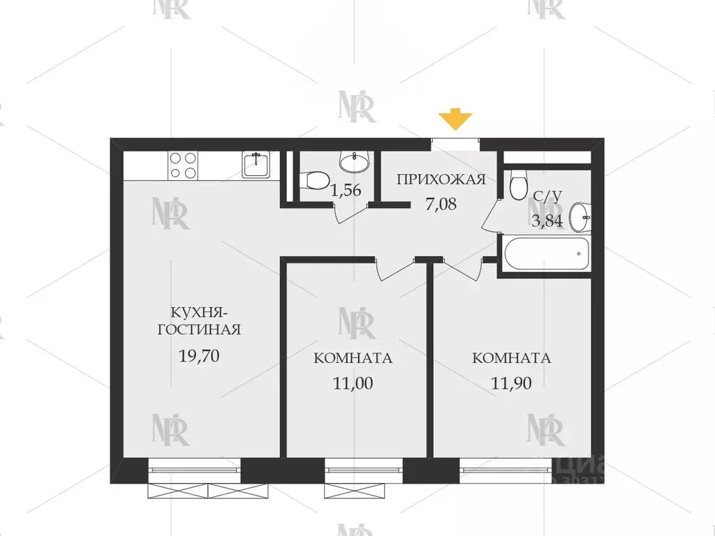 2-к кв. Москва Складочная ул., 8к2 (55.0 м) - Фото 1