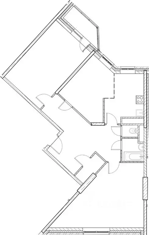 Квартира, 3 комнаты, 89.1 м - Фото 1